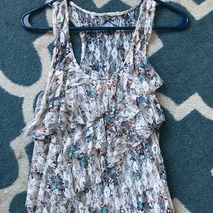 Lace Floral Print Tank